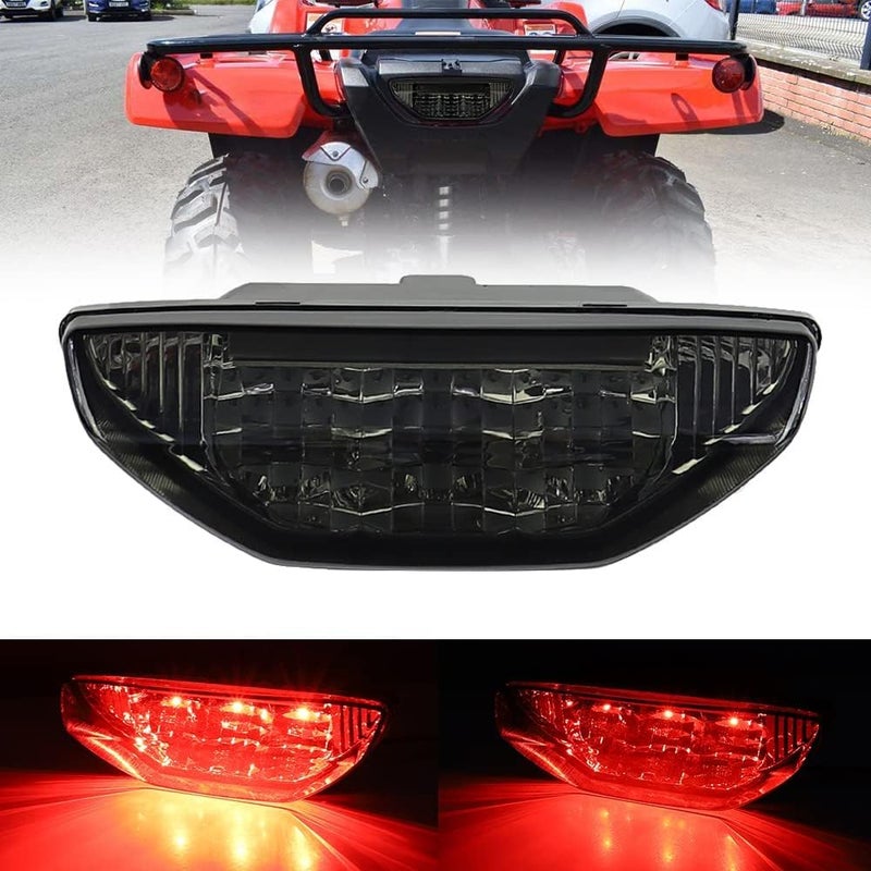 Cavauu ATV Motorcycle LED Tail Light Waterproof for Honda TRX LED Brake Lamp Replaces# 33700-HN1-A71 Compatible with Honda TRX 250 300 400EX Rancher 420 TRX400X 500 700 (1 PCS) (Black) - Image 1